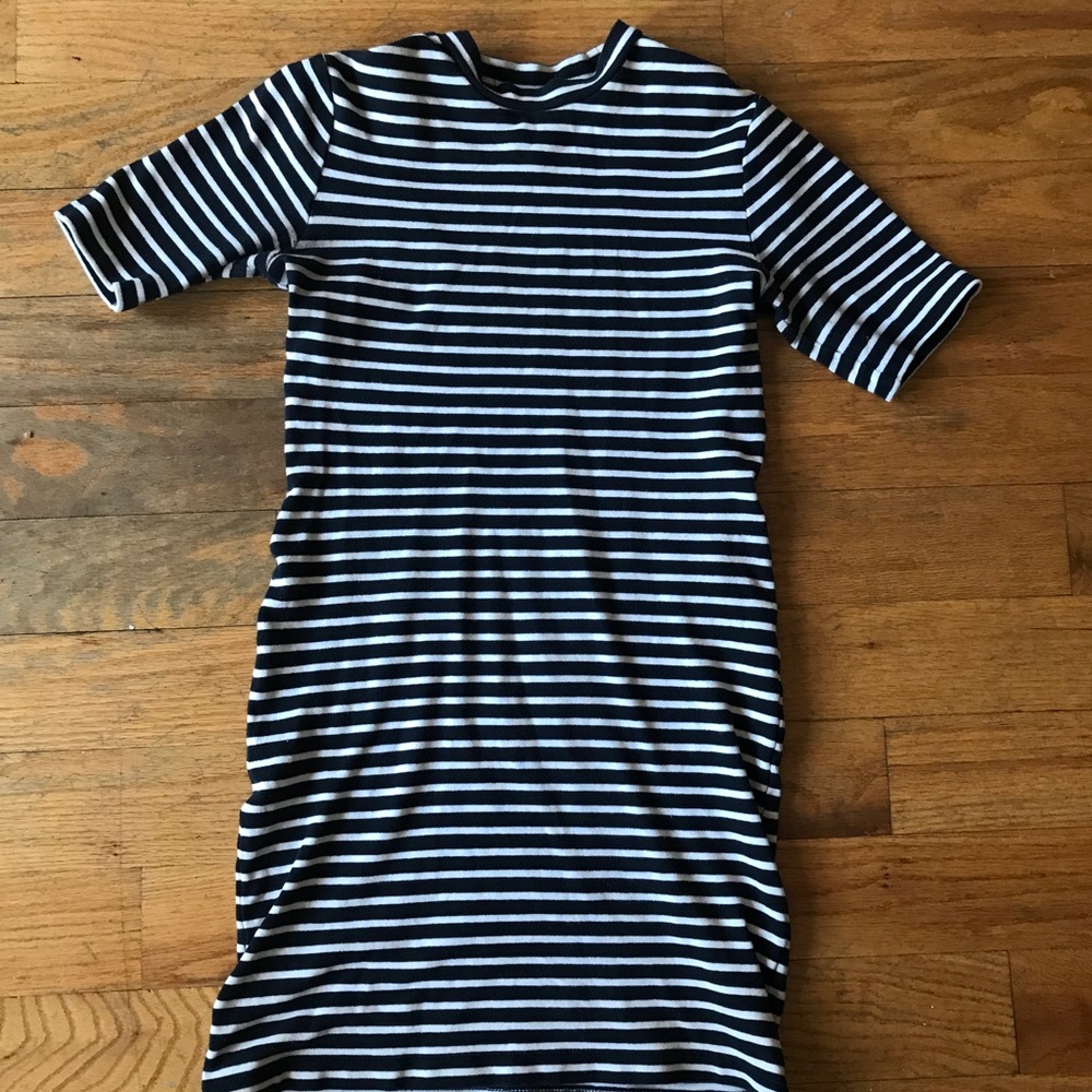 T by Alexander Wang striped cotton mini dress